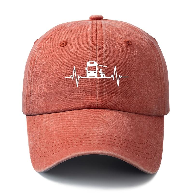 A Stylish And Versatile Printed Baseball Cap Suitable for Both Men And Women Featuring a Classic Retro Washed Design This Ligh