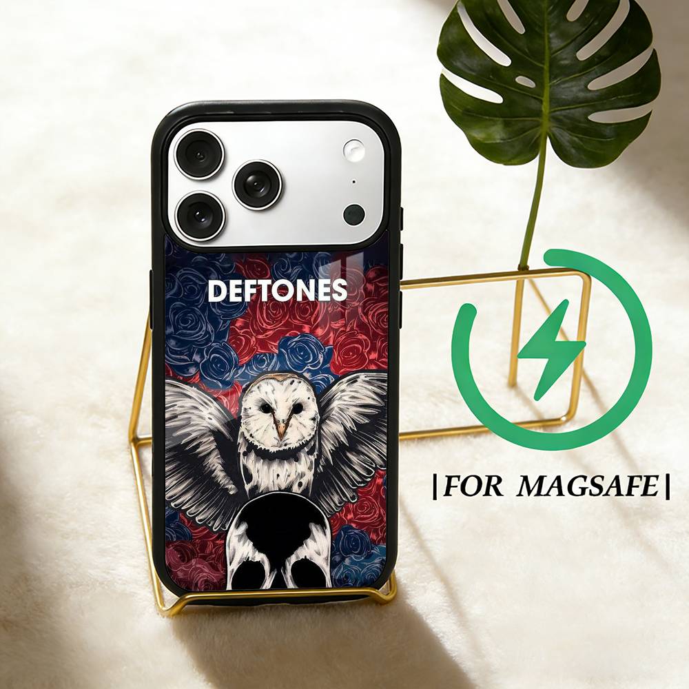 D-Deftones Band  Phone Case For iPhone 17 16 15 14 13 12  Pro Max Plus for Magsafe Mirror Wireless Magnetic Cover