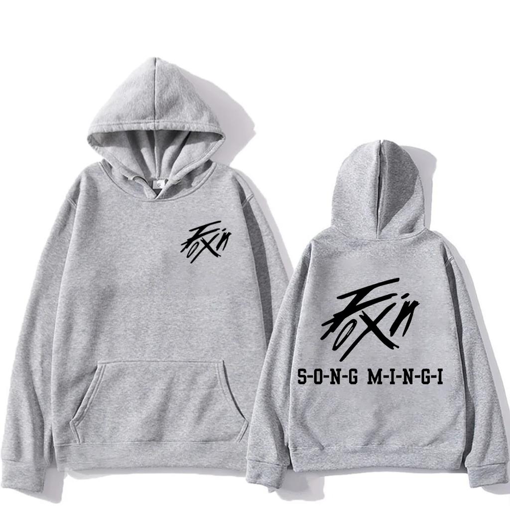 ATEEZ Mingi Merch Vintage Koreanischer Hoodie Kpop Mode Stil Herren Langarm Streetwear Winter Freizeit Hoodie