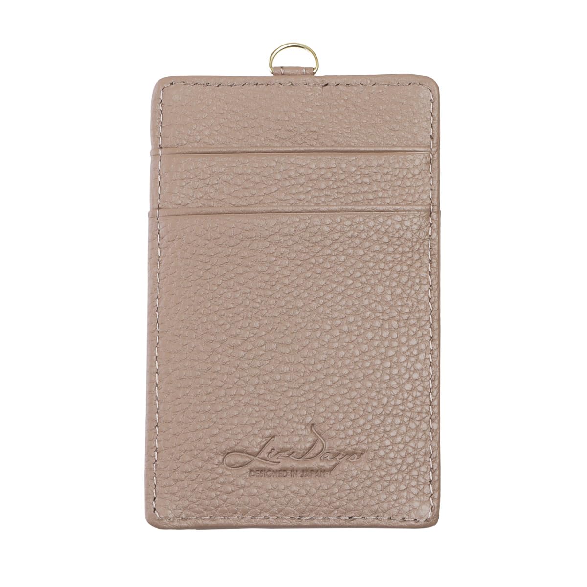 

Визитница с двумя серыми ремешками F [Rizdays], бежевая,