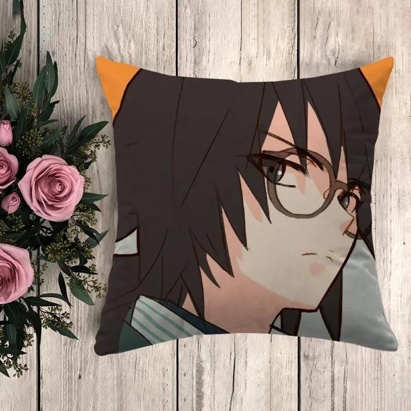 Kissen Demon Slayer Dekorative Kissenhülle Kissenbezug x Kissenbezüge Herbstdeko Sofakissen Bezüge für Bettkissen