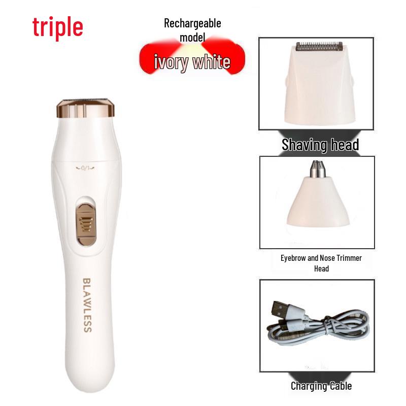 Multifunctional Electric Shaver: 3-in-1 Eyebrow Trimmer, Hair Clipper, Nose Trimmer, Rechargeable Razor