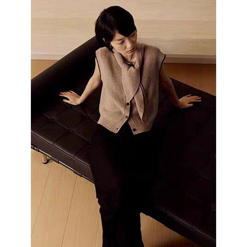 MD Women Clothes Early Autumn Elegant Stacked Commuter Style Intellectual Fleece Lead Vest Vest Female 05653800707