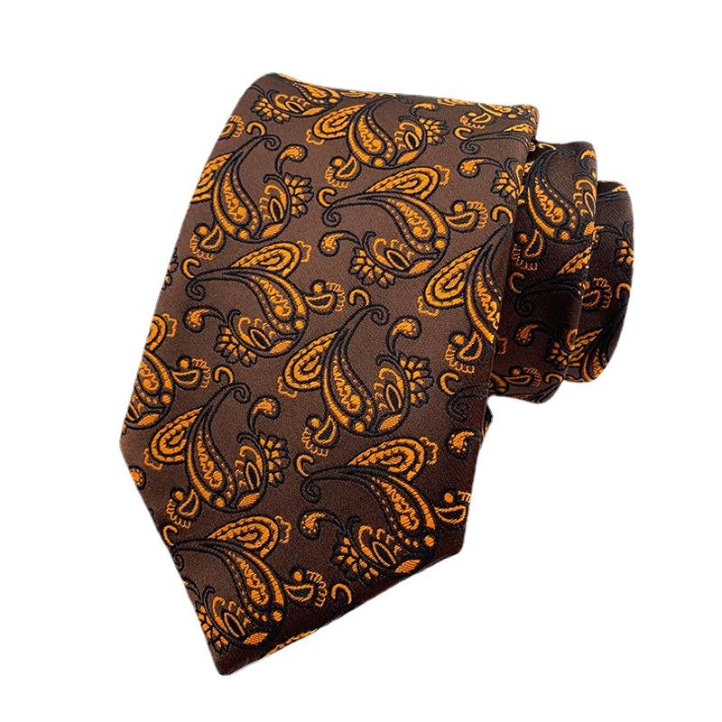 Cozy Up Módní pruhovaná pánská kostkovaná květinová kravata PaisleyTies na svatbu