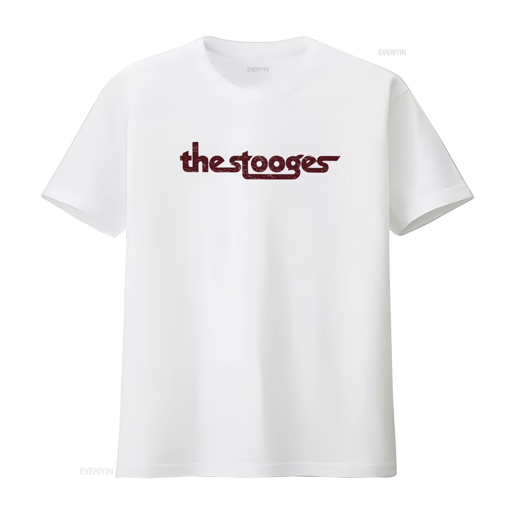

The Stooges Vintage Logo Black T Shirt New Official Design Retro Style High Quality Print vintage Washed homme Breathable 4XL
