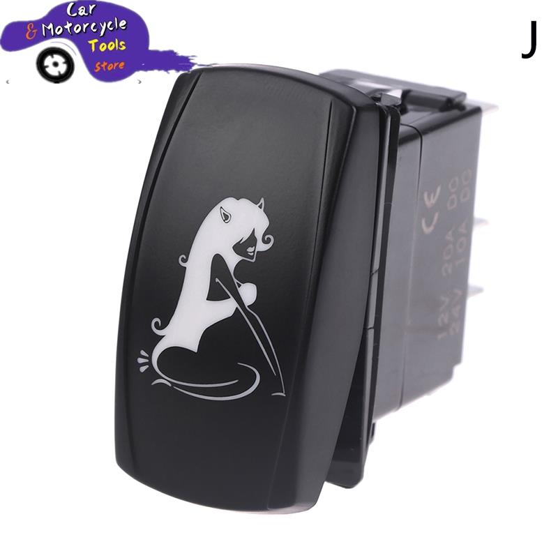 

1 шт. 5-контактный автомобильный лодочный караван клавишный переключатель водонепроницаемый 12 В/24 В клавишный переключатель двойной синий светодиодный светильник оранжевый