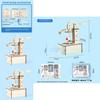 Simulated Wooden Pumping Water Machine Assembly Model Children Puzzle Toy Set For Learning