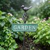 Durable Plant Support Stakes Retro Bird Garden Stake Metal Sign Rustic Iron for Gardening Yard Decoration with Stake Flower Bed Lawn Aged