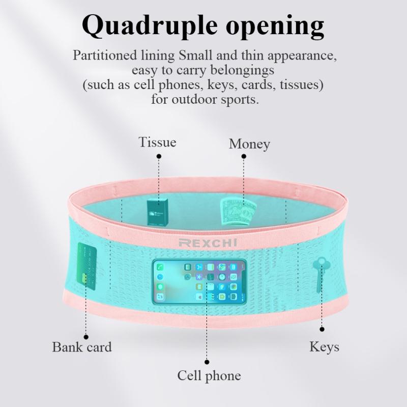 Men Women Running Waist Bag Large-capacity Breathable Non-slip Phone Holder Belt Bag For Outdoor