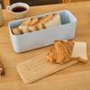 Tapa para Tabla de Cortar Panera con Tapa de Madera Tapa de Bambú Contenedor Espacioso Contenedor de Almacenamiento de Alimentos Ahorro de Espacio Conservación de la Frescura