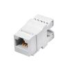 Female RJ45 Connector - White - Melamine - Bronze - AWG 22/24