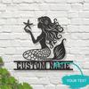 Exquisite Customized Siren Tail Metal Wall Art Coastal Home Decor Gift