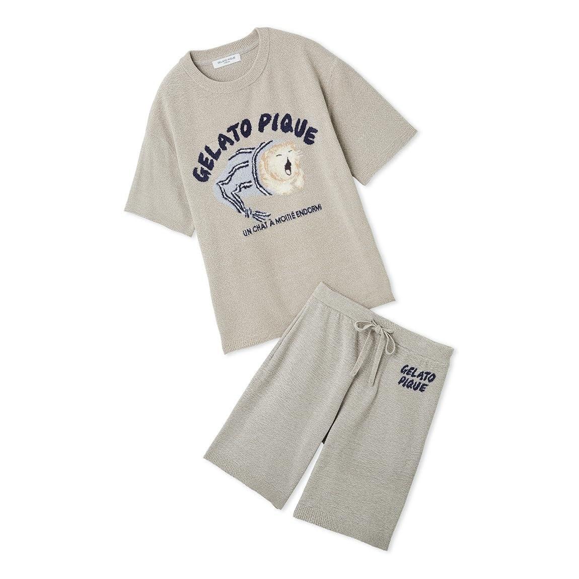 gelato pique HOMME sleeping cat JQD pullover half pants SET PMNT254992 mens