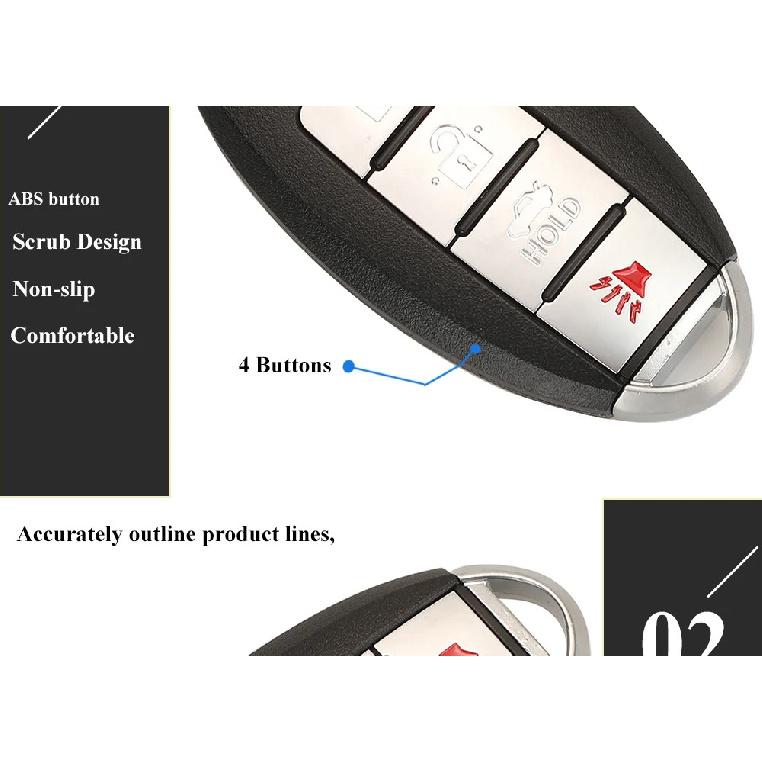 jingyuqin S180144801 Smart Keyless Remote Car Key For Nissan Altima Versa 2019 2020 433MHz 4A Chip Fob 285E3-6CA1A KR5TXN1