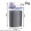 1pc Airtight Pet Food Container, 1.5kg/2kg with Cup, Plastic Sealed Jar for Dry Dog Cat Food, Includes Measuring Scoop Container