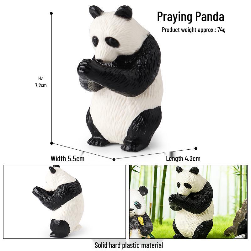 Realistic Wild Animal Models: Rhino, Hippo, Panda, Jaguar, Lion, Camel Cognitive Toys for Children