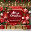 Celebration Display Ribbon Accents New Year Display Yuletide Backdrop Holiday Decorative Christmas Banner For Festive Party Home