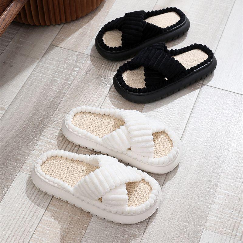 2023 Women's Suede & Furry Flat-Bottom Casual Slippers