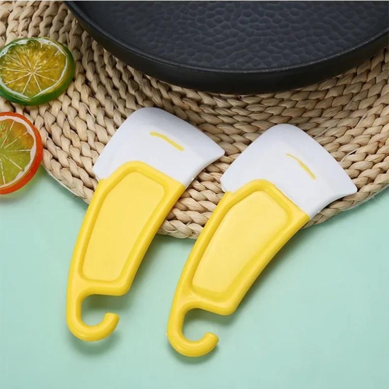 Silicone Spatula-Shaped Kitchen Cleaning Tool for Nonstick Pans