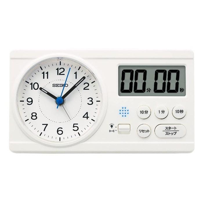 Seiko Clock Alarm Clock Study Time White BC418W