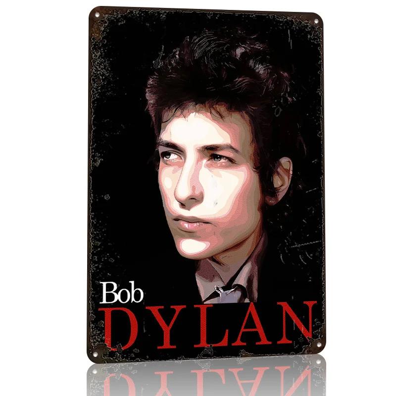 Bob Dylan s Poster Retro D Printed Metal Signs Customized Wall Hanging Gift for Vintage Decorations Living Room Decoration