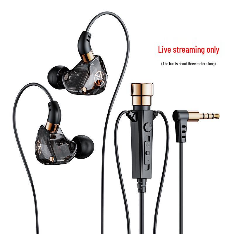 New Stereo Over-Ear Wired Headphones with Live Singing and Reverb Monitoring for K-Song Recording