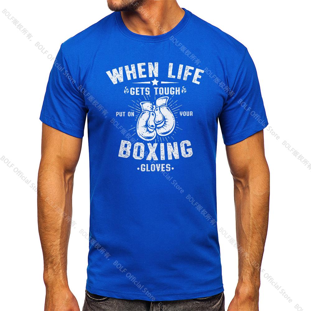 Herren Box-Fitnessstudio Bedrucktes Vintage T-Shirt Sport 100% Baumwolle Klassische T-Shirts für Männer Frauen Sportbekleidung Oberteile