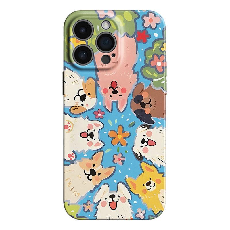 

Cartoon Dog Glossy Film Hard Phone Case for Samsung Galaxy A37 A57 A17 A07 A16 A56 A26 A36 A06 A55 A35 A15 A54 A05 A14 4G 5G Samsung A15