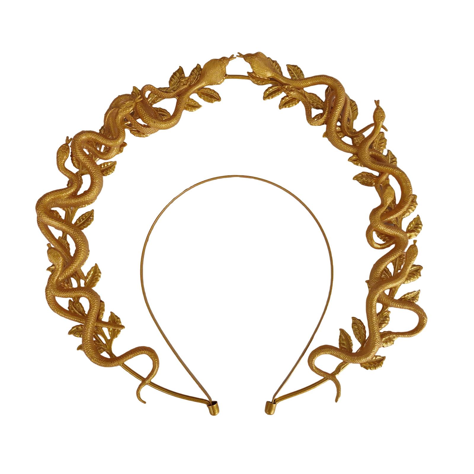 

Уникальный аксессуар для волос в виде змеи Прочный аксессуар-повязка для волос в виде змеи для тех, кто ищет уникальные модные заявления золотой