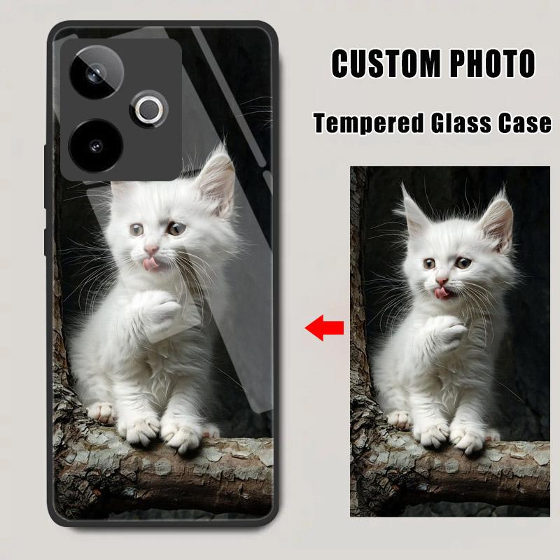 Tempered Glass Phone Case For Realme GT 7 Pro 7T 14 14T 6 6T Neo 3 3T GT 2 Neo 2T Note 50 DIY Personalize Photo Back Cover Funda