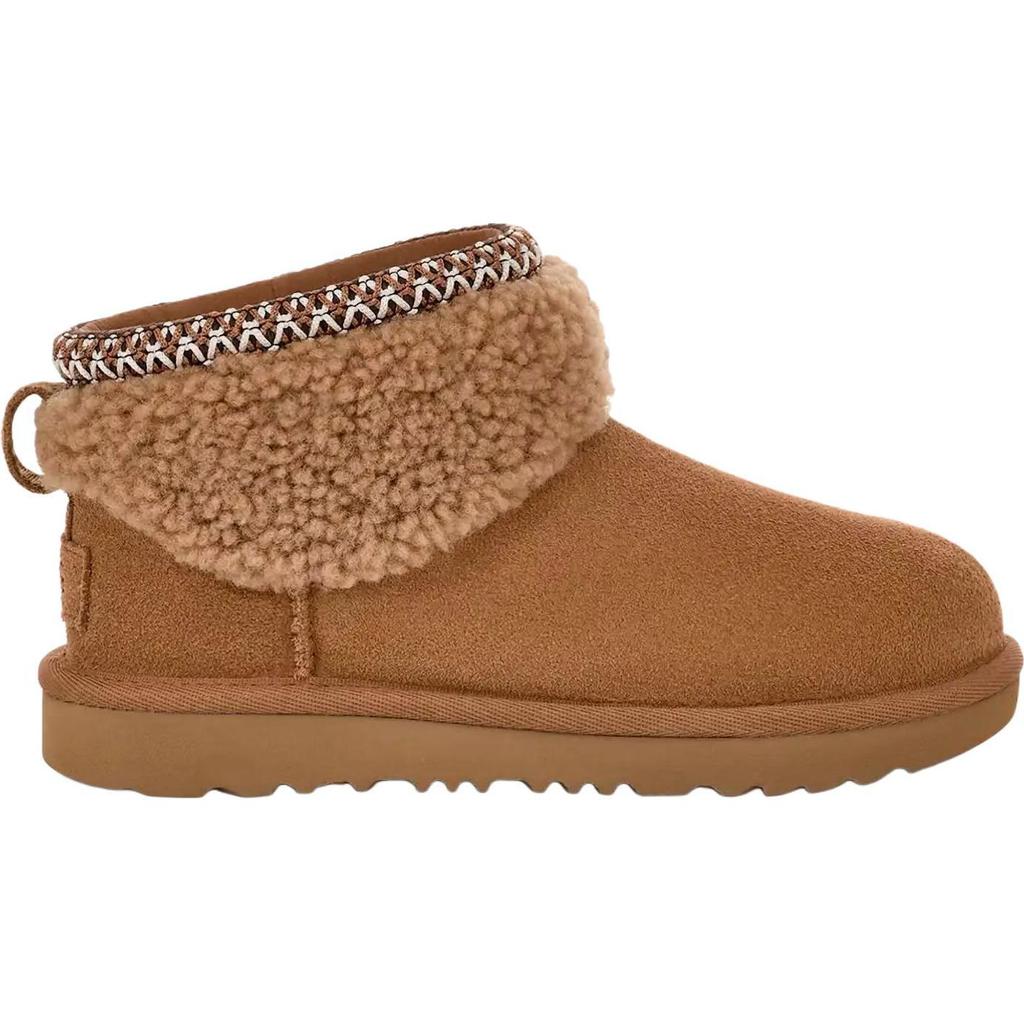 UGG Classic Ultra Mini Comfortable Soft Non-Slip Wear-Resistant Low-Top Boots Kids boots Brown 1157730K-CHE