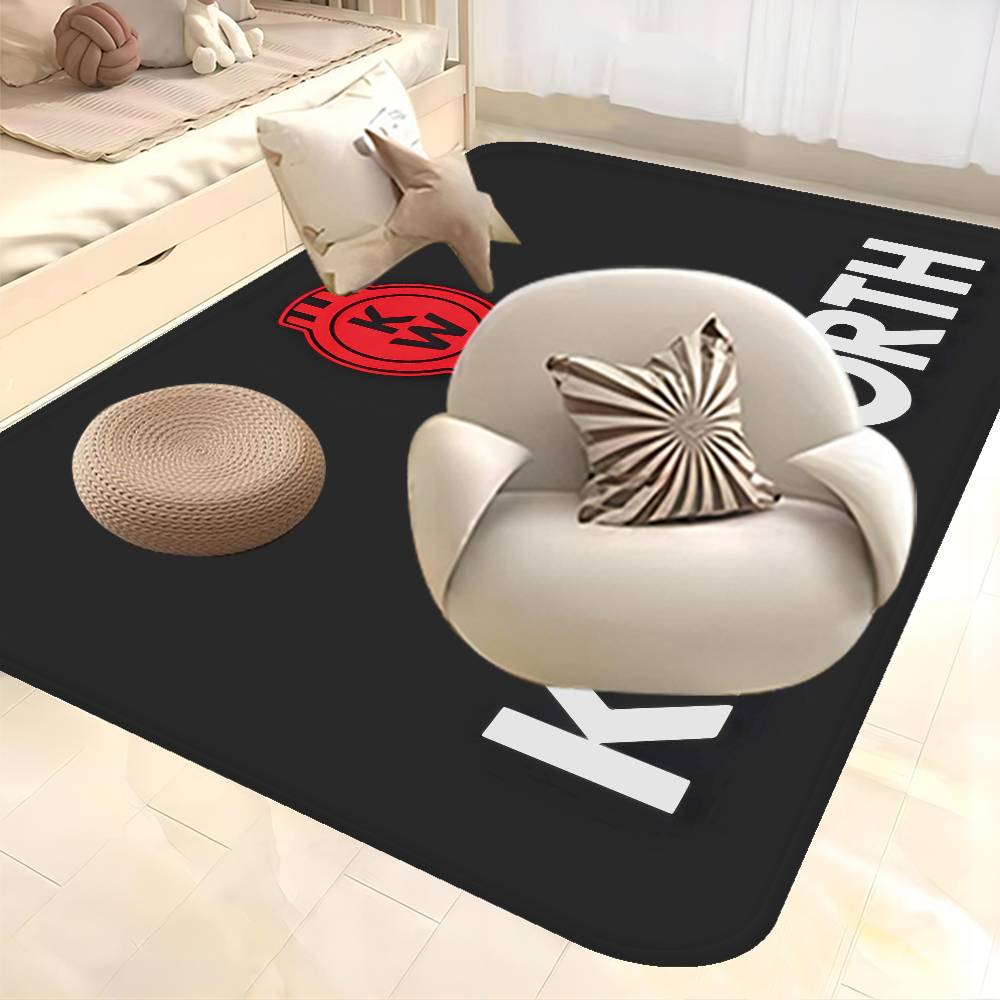 K-Kenworth Floor Mat INS Style Soft Bedroom Floor House Laundry Room Mat Anti-skid Household Carpets