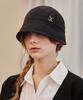 Bajal Va Curved Studded Nylon Bonnet Hat Black