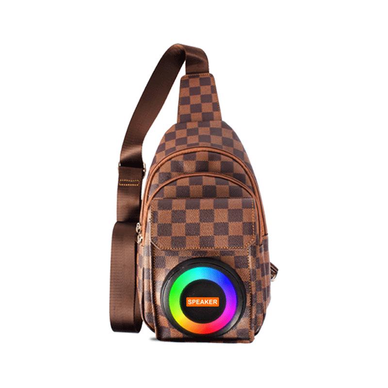Multifunctional Backpack with Bluetooth Speaker, Power Bank, LED Lights, and Long Battery Life for Outdoor Adventures and Mountaineering.