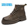 Outdoor Male Casual Leather Basic Boots High Top Wear Mens Desert Boots Leisure Walk Motocross Boots All-Match Men Ankle Botas