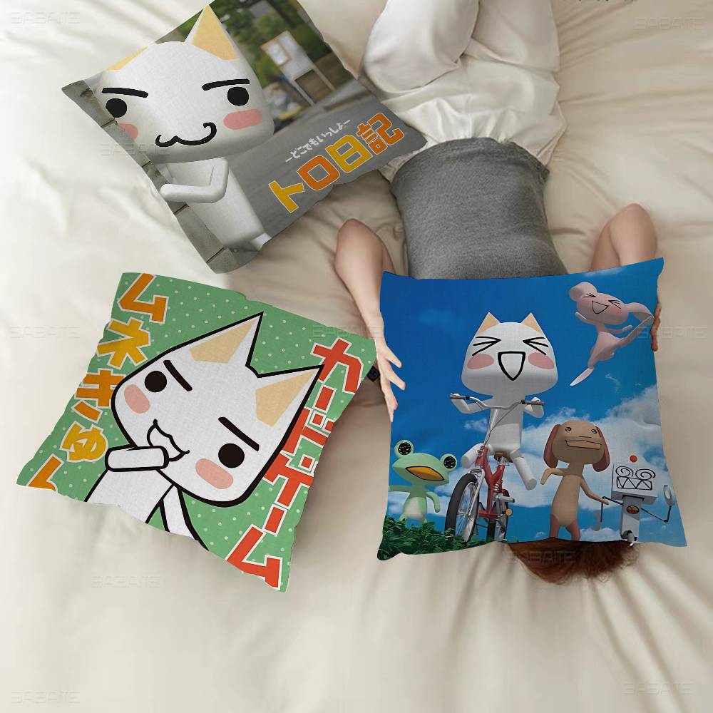 Inoue Toro CUTE Cat Personalized Pillow Cover Kids Bedroom Wild Party Decor Pillowcase Kid Birthday Shower Gift