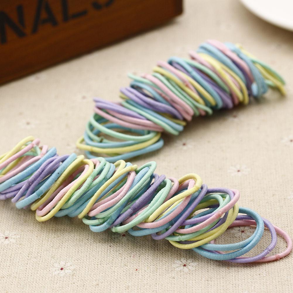 Hair Bands Scrunchie Solid Color Elastic Rubber Band Hair Band Tie Headband Hair Accessories for Ponytail Hairbands