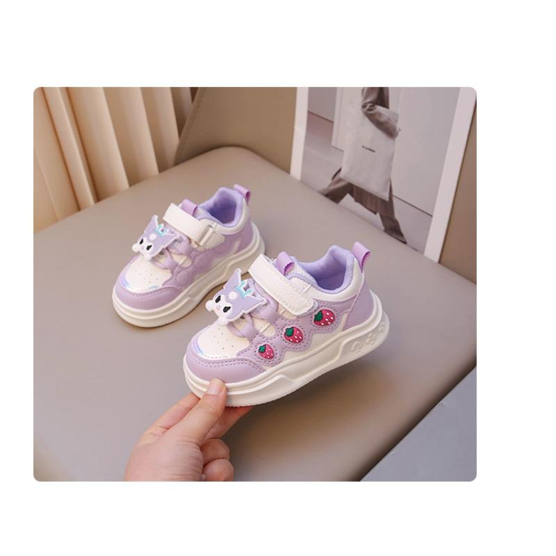 Children's Spring and Autumn Cute Foreign Style Non-slip Strawberry Girls Sneakers Running Shoes Board Shoes Cartoon Student Shoes