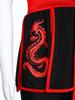 Costume Cosplay Ninja Unisex per Bambini Top con Cappuccio Stampa Drago Ampia Fascia Fondo Spaccato Set Guanti Pantaloni