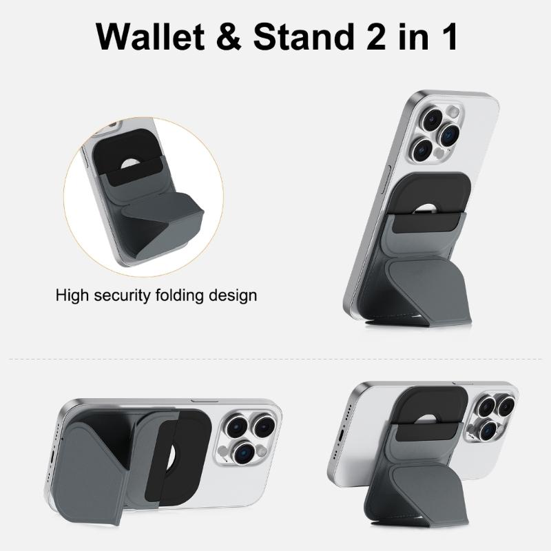 Phone Back Wallet for Phone 17 16 15 14 Magnetic Sleeve Cellphone Credit Card Holder Case Pouch Portable Card Slot