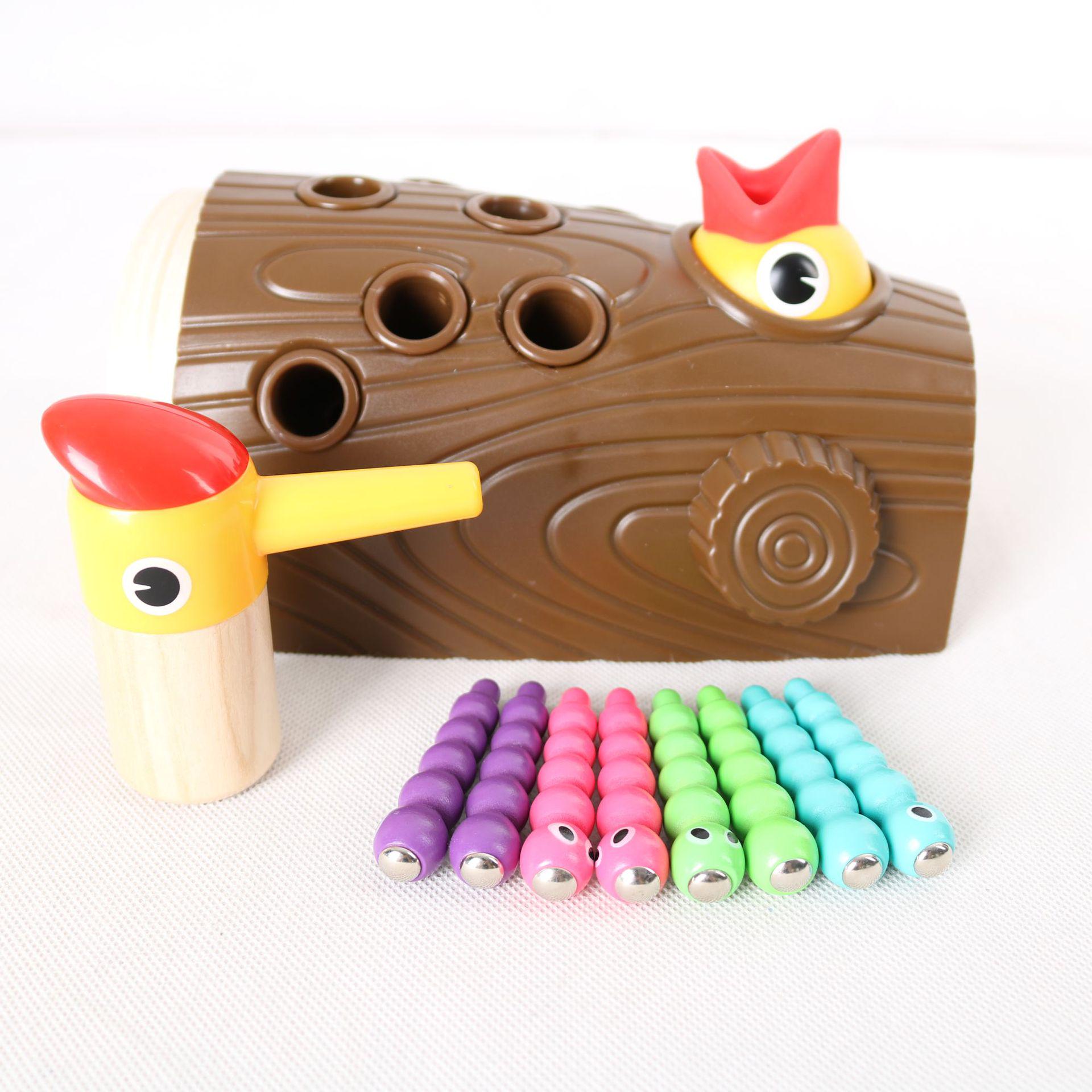 

Монтессори Деревянный Дятел Насекомое Игра Обучающая Игрушка для Развития в Раннем Детстве