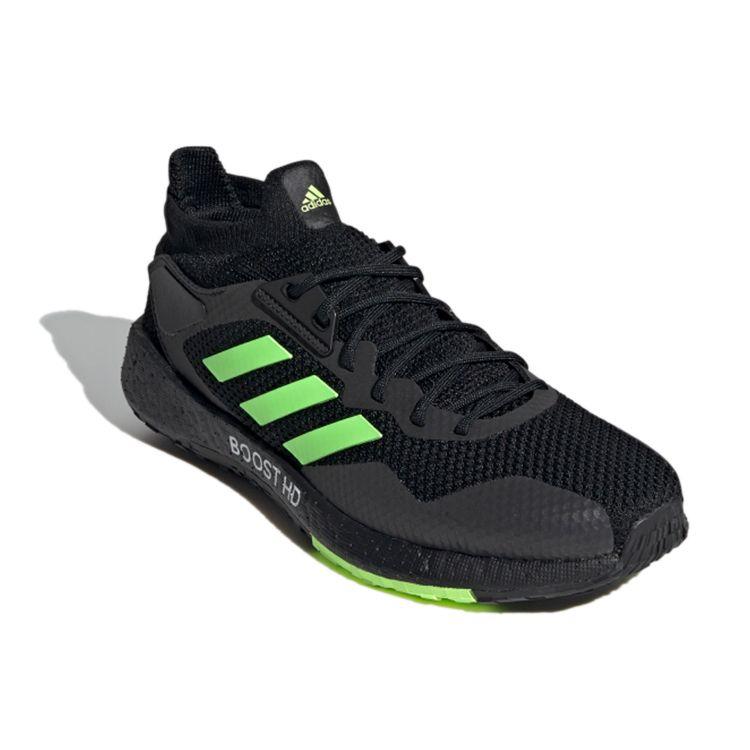Adidas Pulseboost Minimalist Comfortable Fabric Cushioning Breathable Low-Top Training Running Shoes Men Sneakers Black Green EG9972
