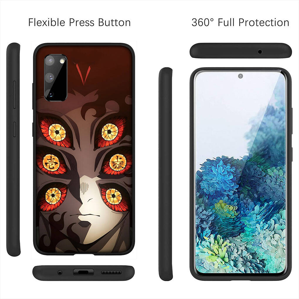 Cover for iPhone 17 16 15 Xiaomi Poco Redmi Note 14 13 12 11 Pro 16e Samsung Galaxy S25 S24 S23 OPPO Huawei Cartoon Demon Slayer Kokushibo Phone Case