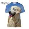 Labrador Retriever T-Shirt Sommermode Haustier Hund Herren Damen Casual Kurzarm 3D Druck T-Shirt