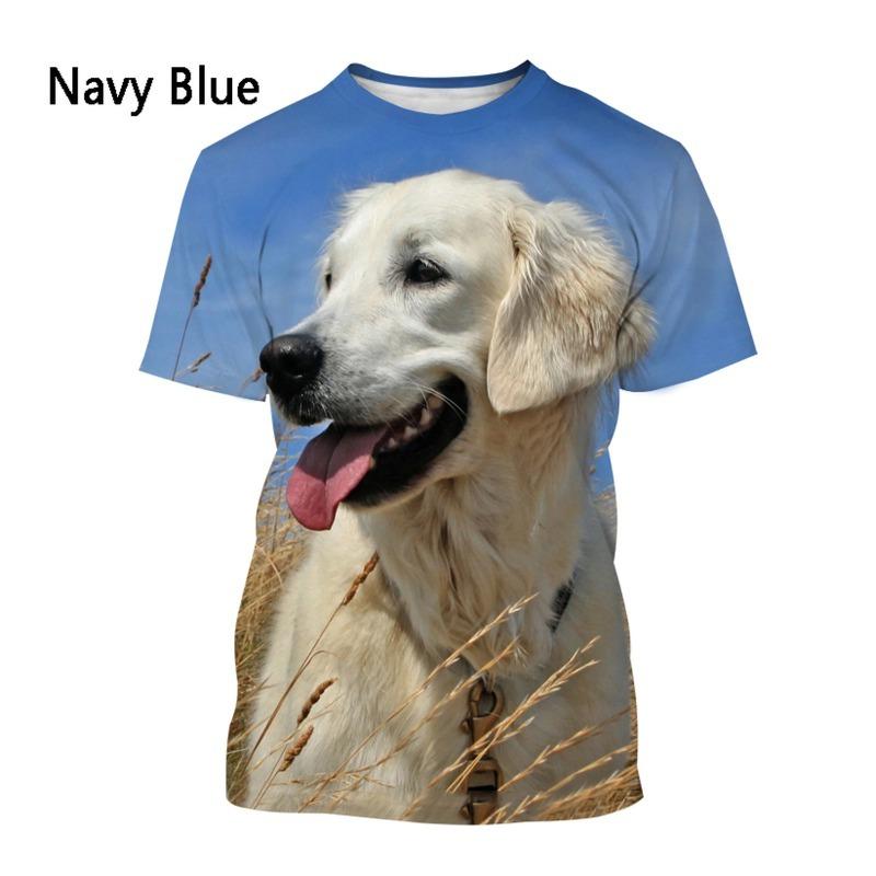 Labrador Retriever T-Shirt Sommermode Haustier Hund Herren Damen Casual Kurzarm 3D Druck T-Shirt