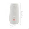 Ceramic Face Vase White Sculptural Carved Sculpture for Living Room, Dining Table,