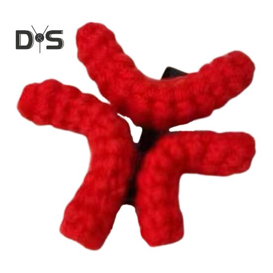 

Заколка для волос из шерсти с графическим дизайном Angry, односложная заколка, легкая, удобная, для повседневной носки, для походов по магазинам, вечеринок, встреч, для волос красный