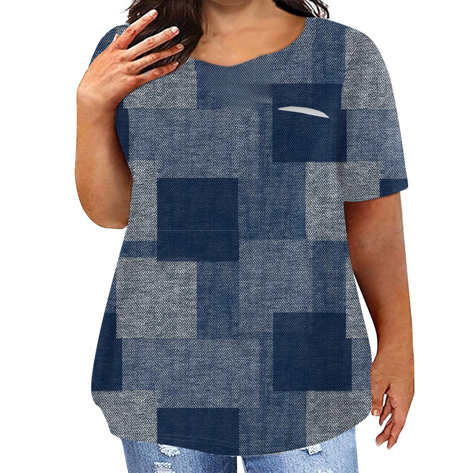 

Летняя модная женская повседневная футболка с коротким рукавом и круглым вырезом с цветочным 3D-принтом 7XL