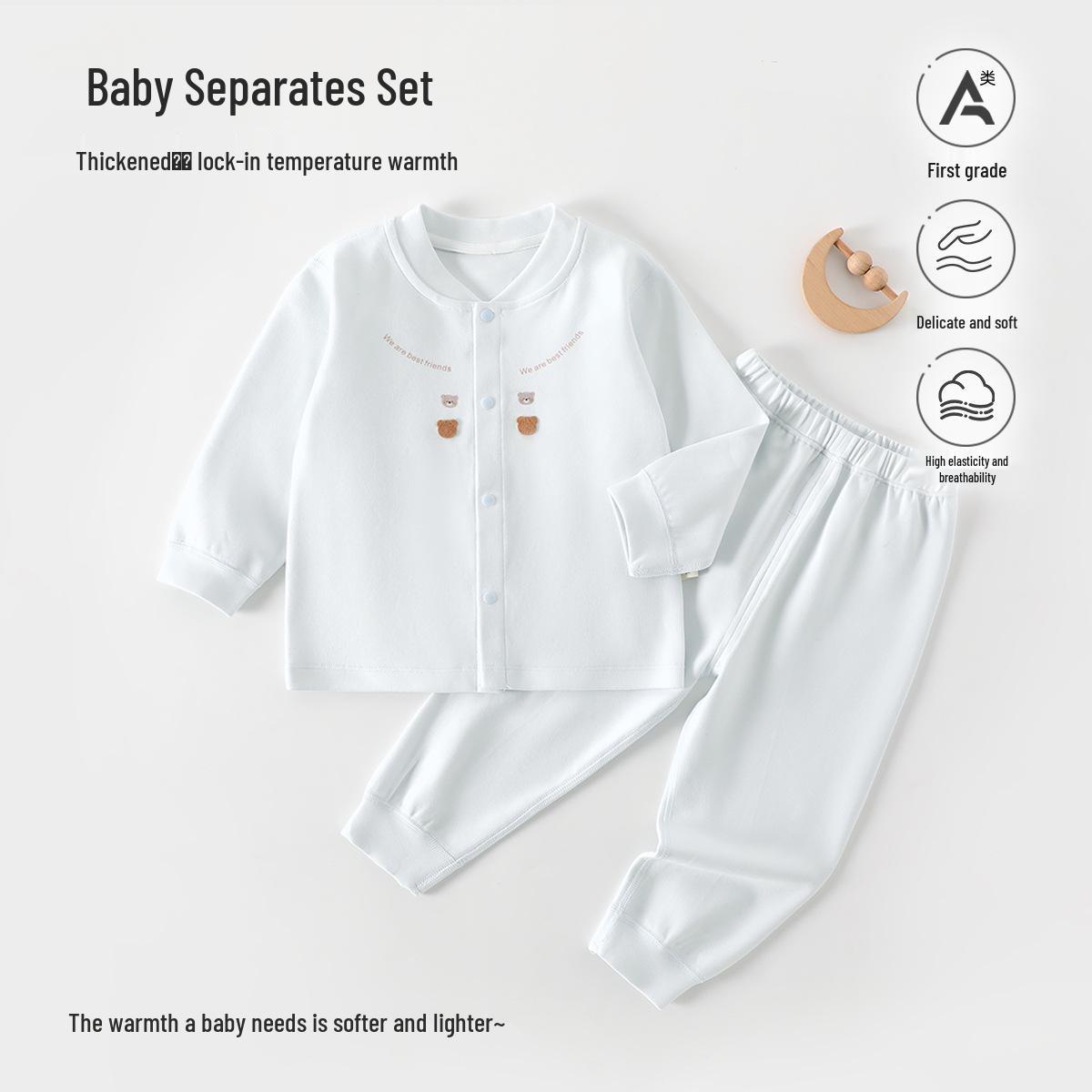 

Newborn Soft Velvet Two-Piece Baby Set: Spring/Autumn Homewear Pants Outfit