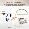 Adjustable Water Circulation Flushing Head Portable Shampoo Bowl Waterfall Head Spa Flushing Bed Bent Pipe Accessories
